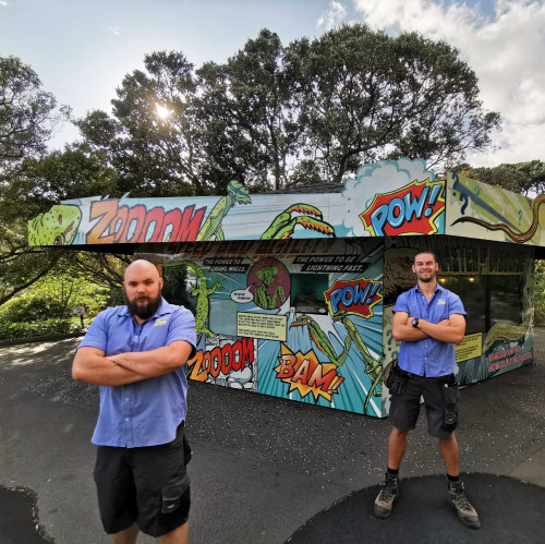 Reptile Team Leader, Dave and Keeper Joel