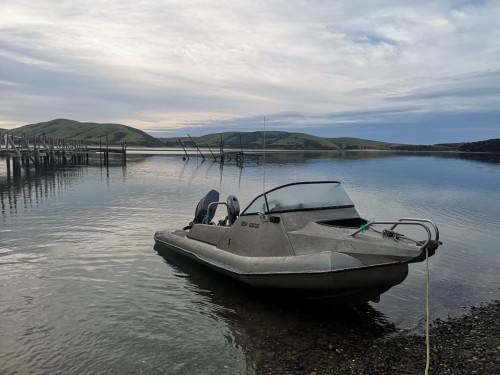 The boat before leaving Waikawa in the morning